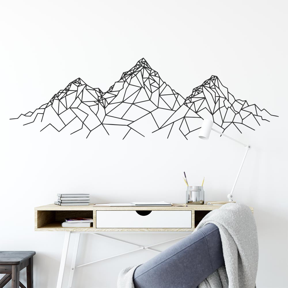 Geometric Polygonal Mountains Wall Sticker | Apex Stickers