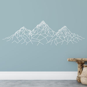 Geometric Polygonal Mountains Wall Sticker | Apex Stickers