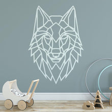 Load image into Gallery viewer, Geometric Polygonal Wolf Head Wall Sticker | Apex Stickers
