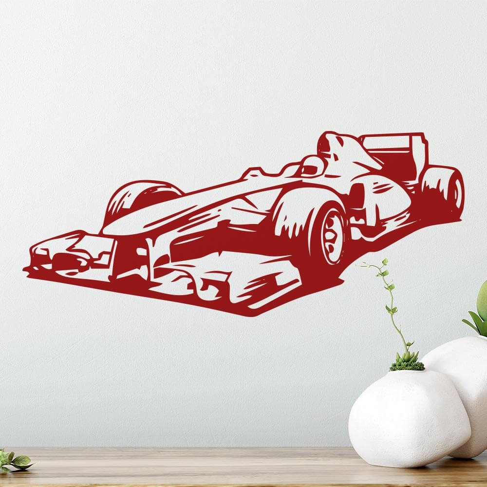 F1 Side View Formula One Race Car Wall Sticker | Apex Stickers