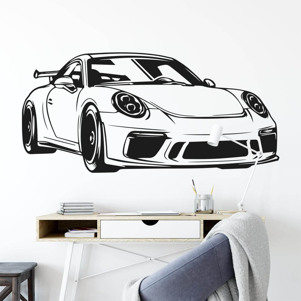 Porsche 911 Sports Car Wall Sticker