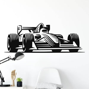 Cartoon style F1 Formula One Race Car Wall Sticker | Apex Stickers
