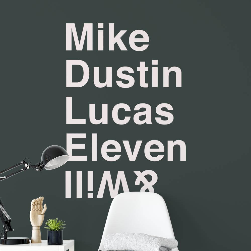 Mike Dustin Lucas Eleven and Will Wall Sticker | Apex Stickers