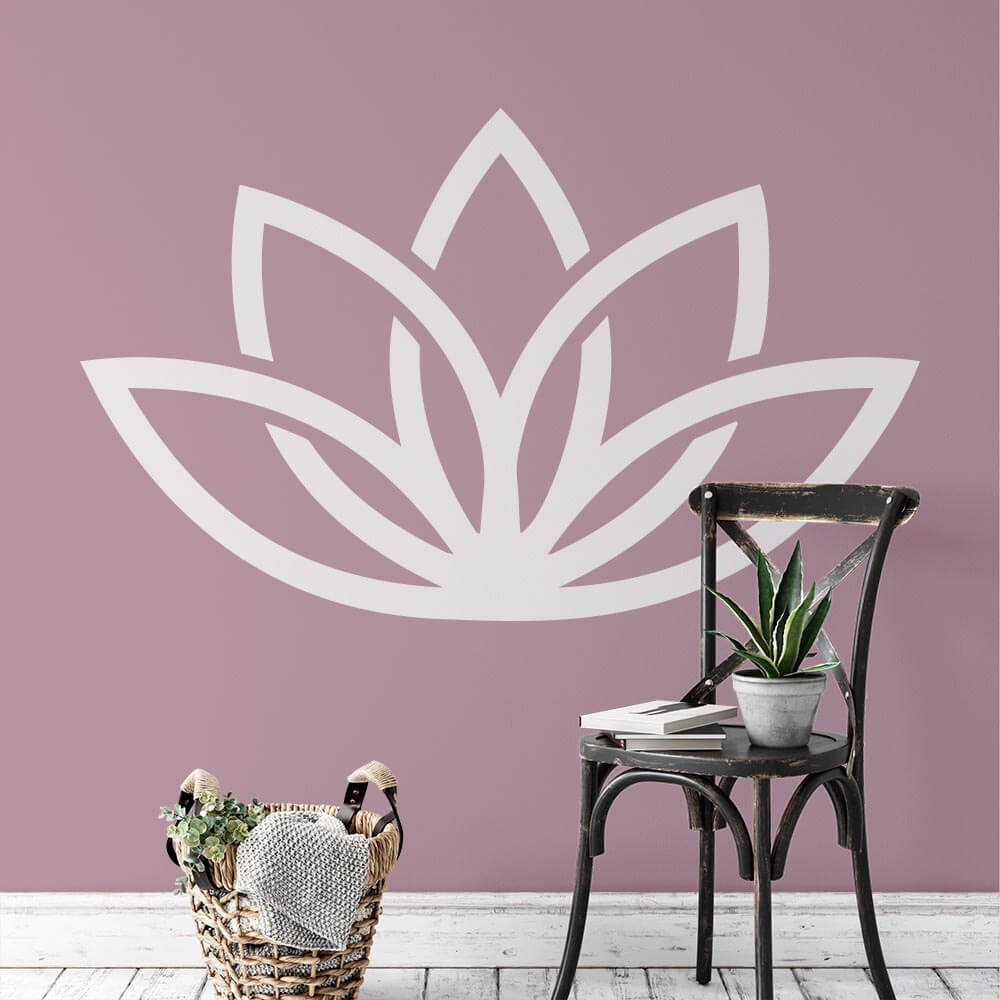 Lotus Yoga Meditation Spiritual Wall Sticker | Apex Stickers