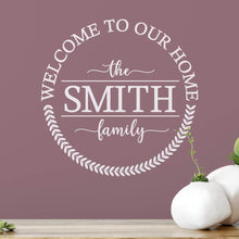 Load image into Gallery viewer, Personalised Family Name Welcome Wall Sticker | Apex Stickers
