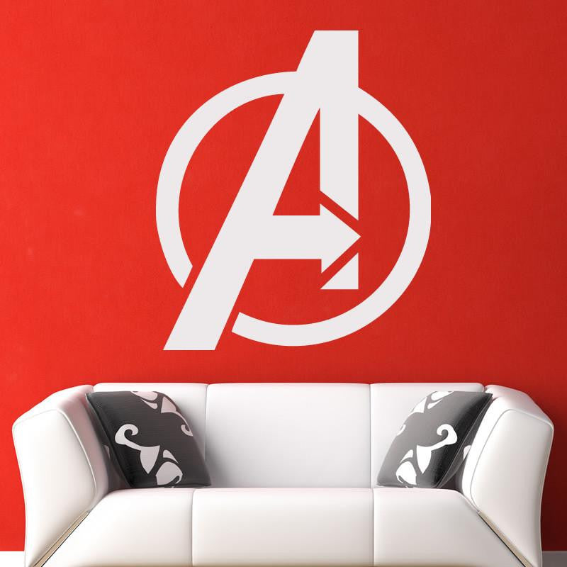 Apex Stickers The Avengers Logo Wall Art Sticker, Small - 40cm (W) x 47cm (H) / Violet