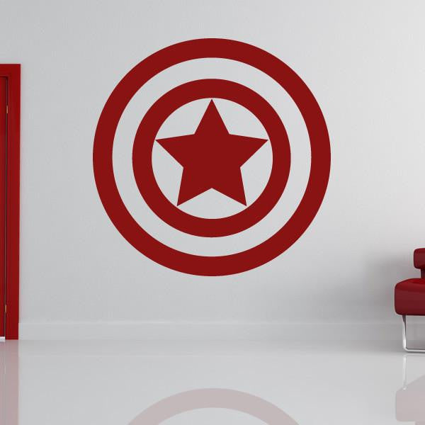 Captain America Avengers Superhero Logo Wall Art Sticker | Apex Stickers