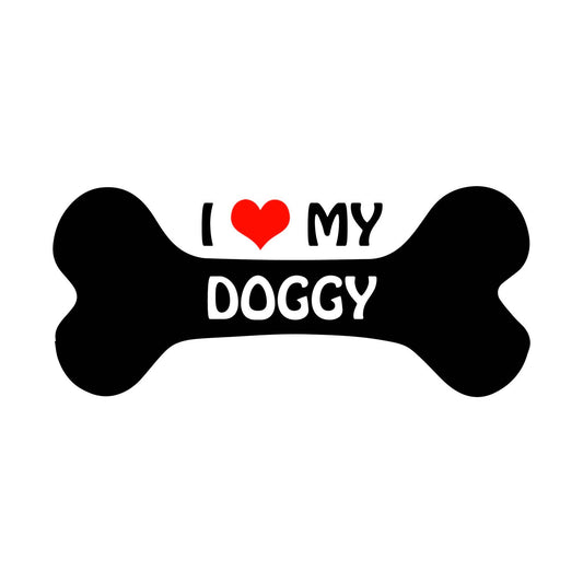 I Love my Doggy Personalised Bumper Sticker | Apex Stickers
