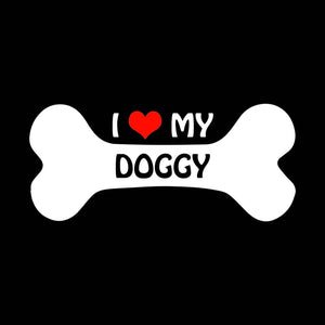 I Love my Doggy Personalised Bumper Sticker | Apex Stickers