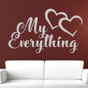My Everything Love Hearts Message Wall Art Sticker | Apex Stickers