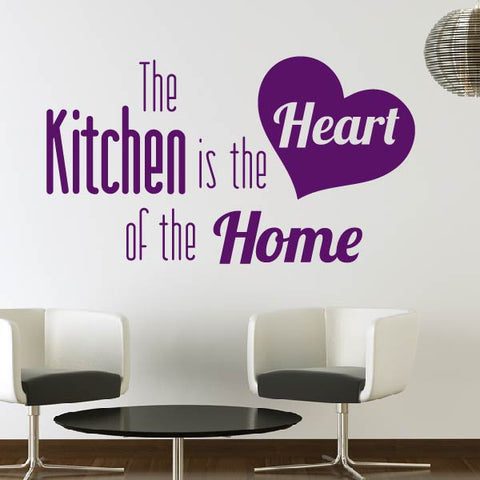 Violet is the new Black 2018 Violet Kitchen is the Heart of the Home Quote Wall Art Sticker