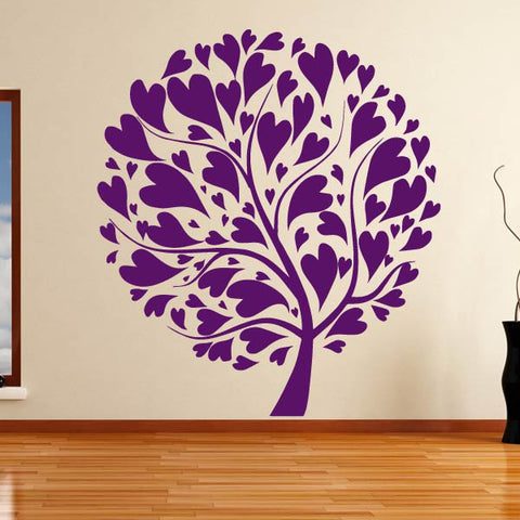 Violet is the new Black 2018 Violet Love Heart Tree Wall Art Sticker