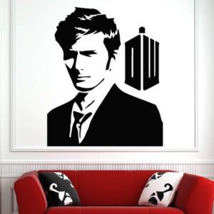 David Tennant Doctor Who Logo Wall Art Sticker | Apex Stickers