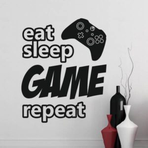 Eat Sleep Game Repeat Xbox Controller Wall Sticker | Apex Stickers