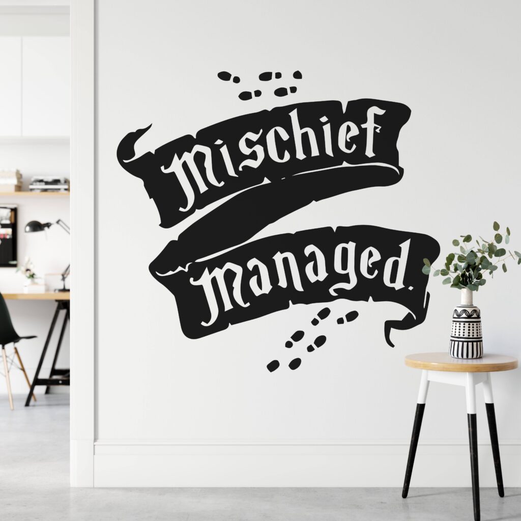 Harry Potter Mischief Managed Wall Sticker | Apex Stickers
