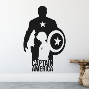 Captain America With Text Wall Sticker | Apex Stickers