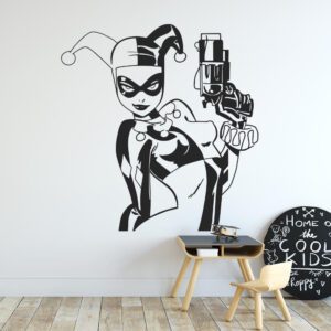 Harley Quinn Batman Cartoon Wall Sticker | Apex Stickers