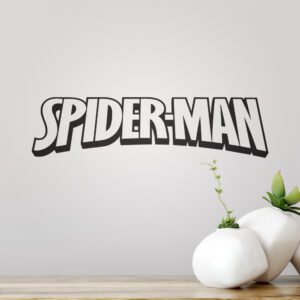 Spiderman Retro Text Logo Wall Sticker