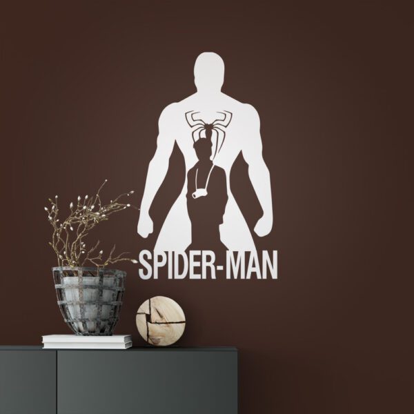 Spiderman Silhouette and Text Wall Sticker - Image 2