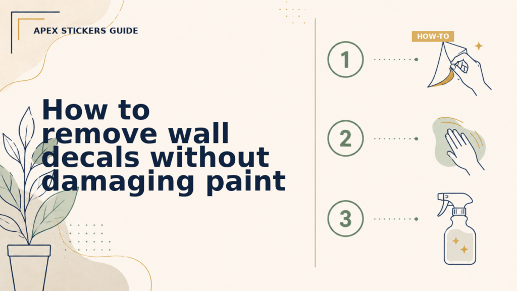 How to remove wall decals without damaging paint - Apex Stickers guide