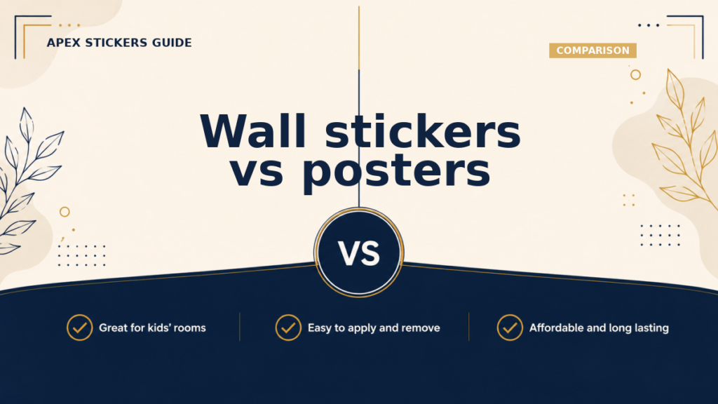 Wall stickers vs posters - Apex Stickers guide