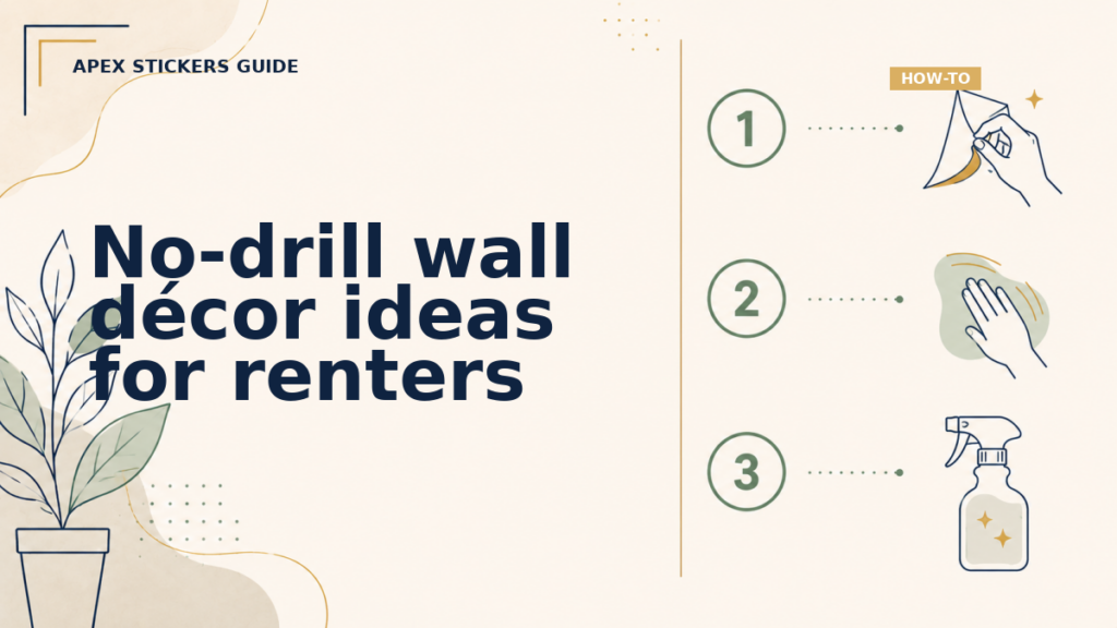 No-drill wall décor ideas for renters - Apex Stickers guide