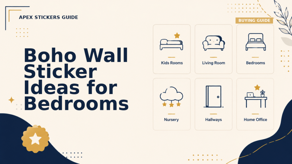 Boho Wall Sticker Ideas for Bedrooms - Apex Stickers guide