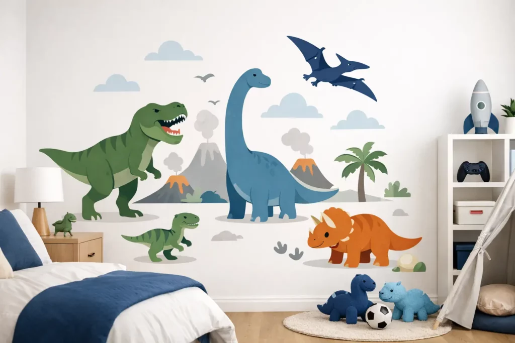 Dinosaur Bedroom Wall Stickers That Transform Rooms