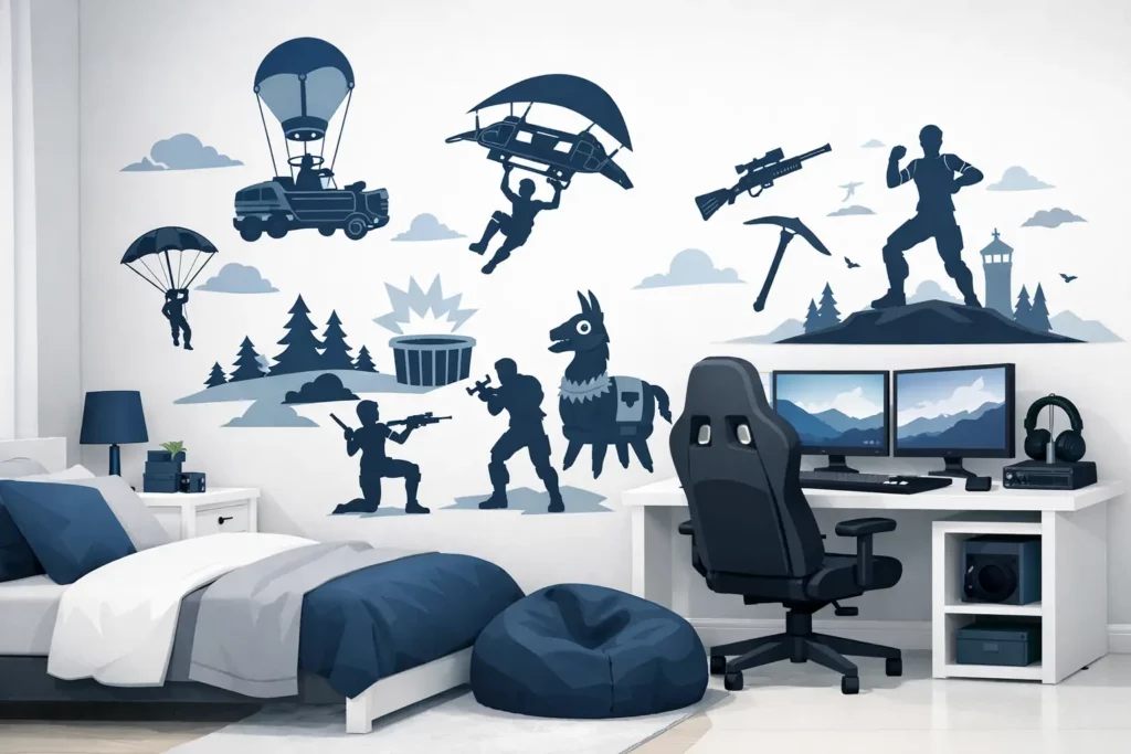 Fortnite Wall Stickers for Epic Room Setups
