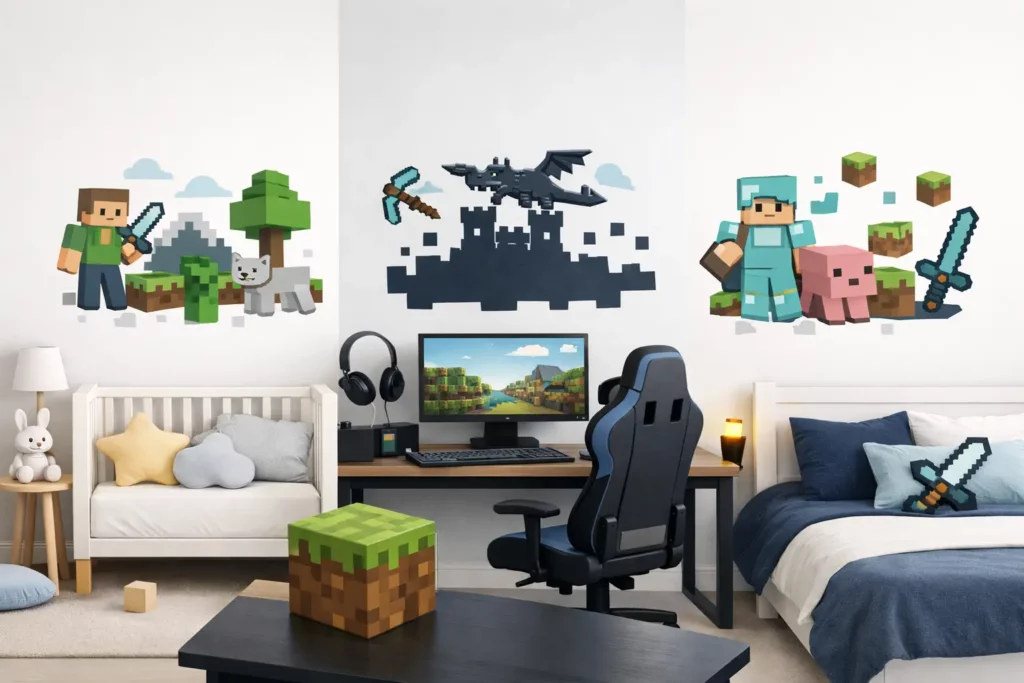 Minecraft Personalised Name Wall Sticker Ideas