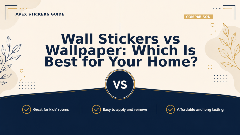Wall Stickers vs Wallpaper: Which Is Best for Your Home? - Apex Stickers guide