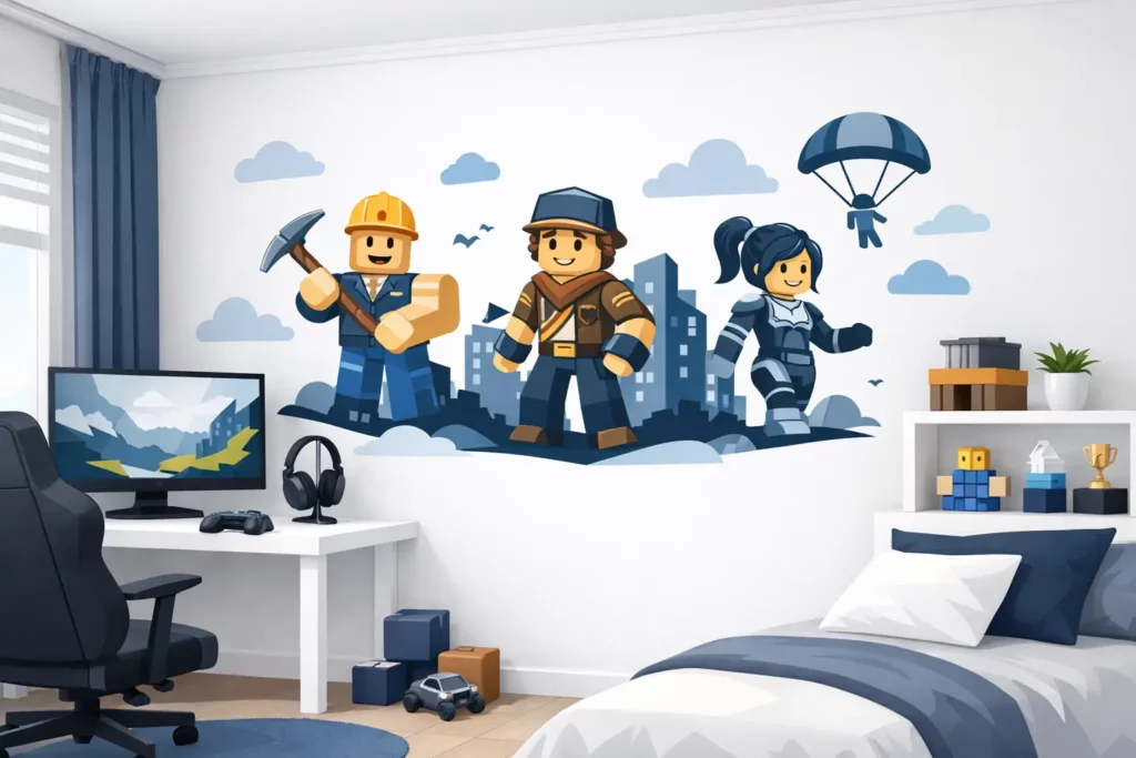 Roblox Wall Stickers for Gaming Rooms